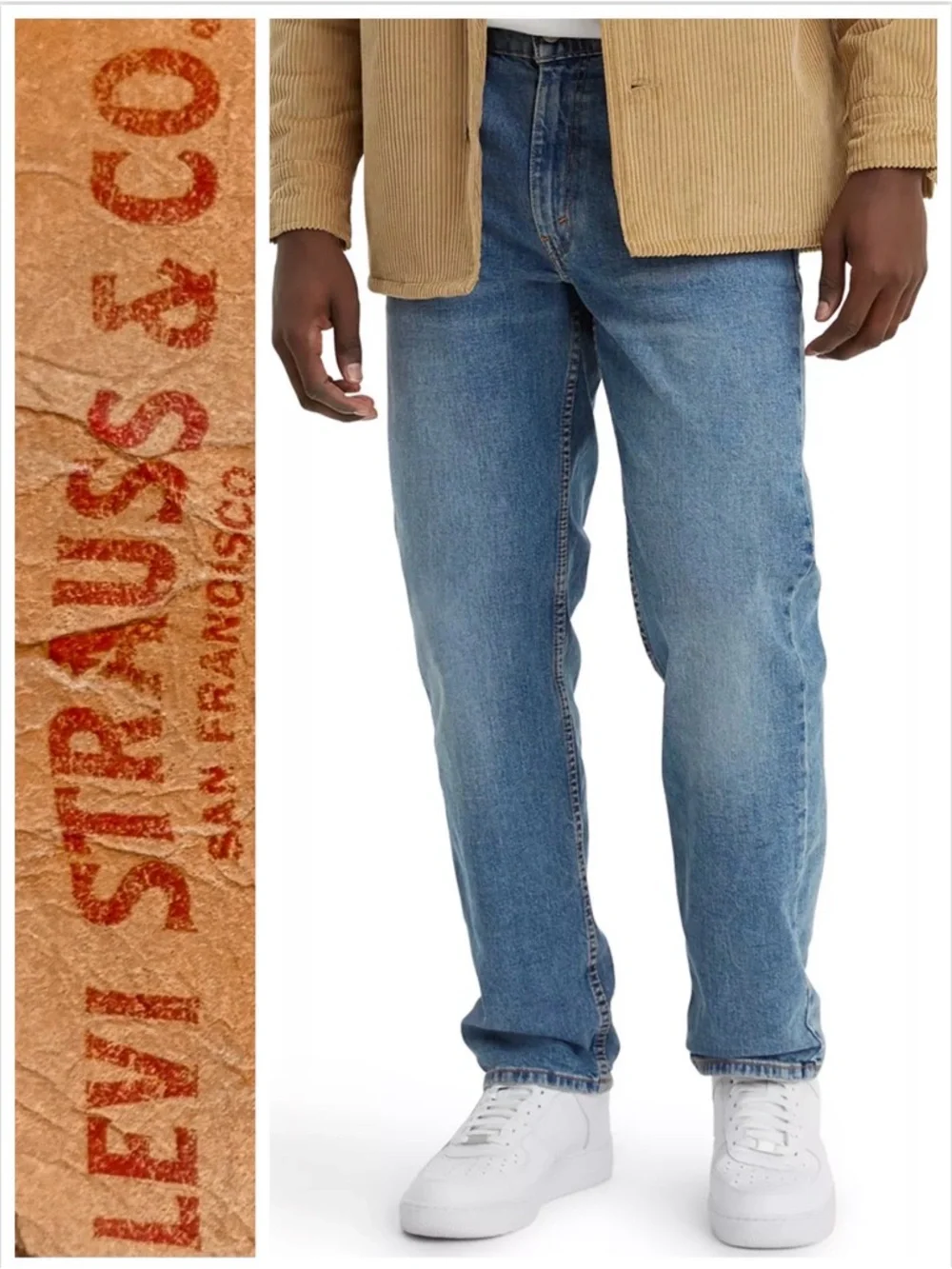 Levi’s 550 Relaxed Fit Straight Jeans Medium Wash 34x29 5-pocket streetwear 90s